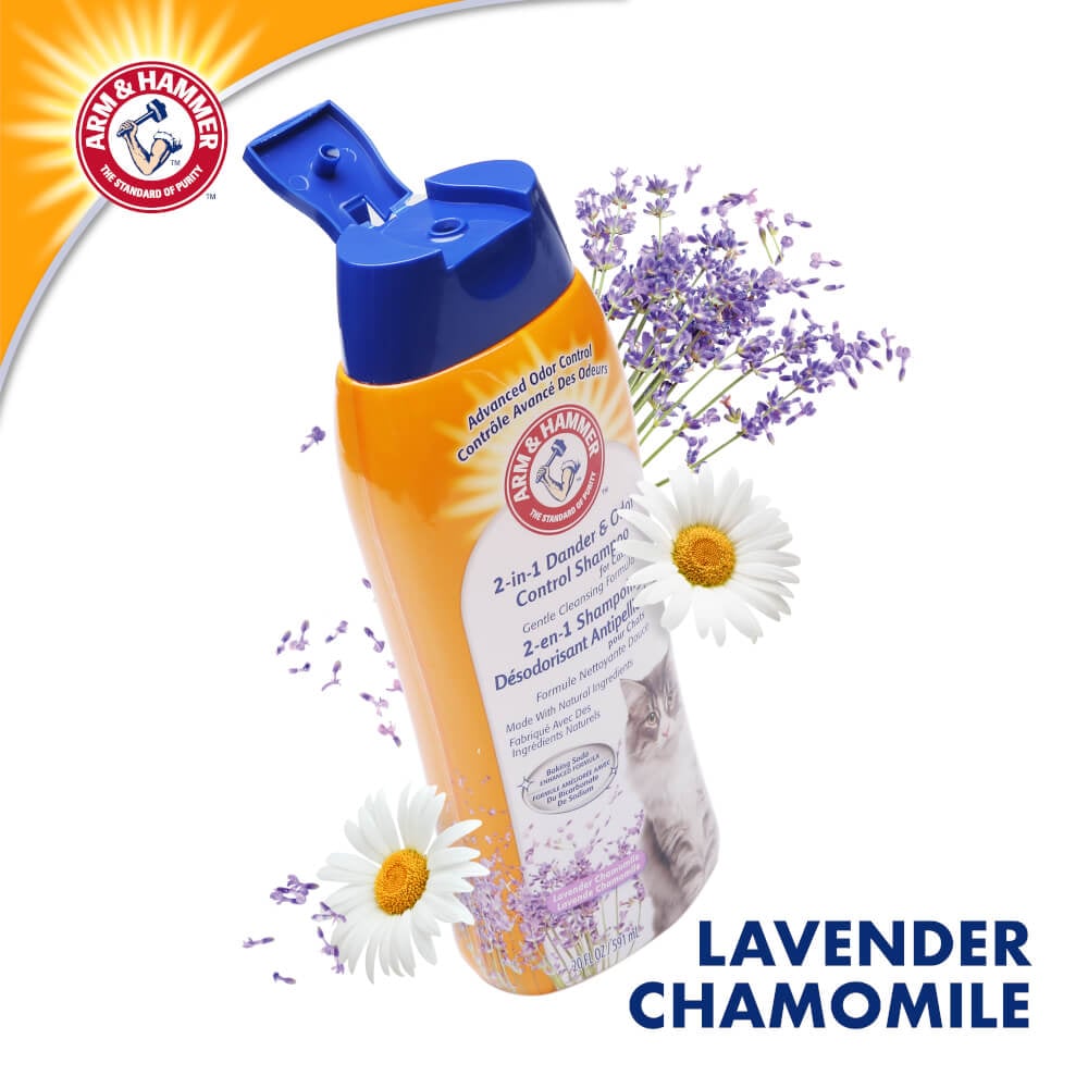 แชมพูแมว ARM AND HAMMER 2-IN-1 DANDER & ODOR CONTROL สูตรป้องกันเชื้อราและรังแค ขนาด 591 มล.